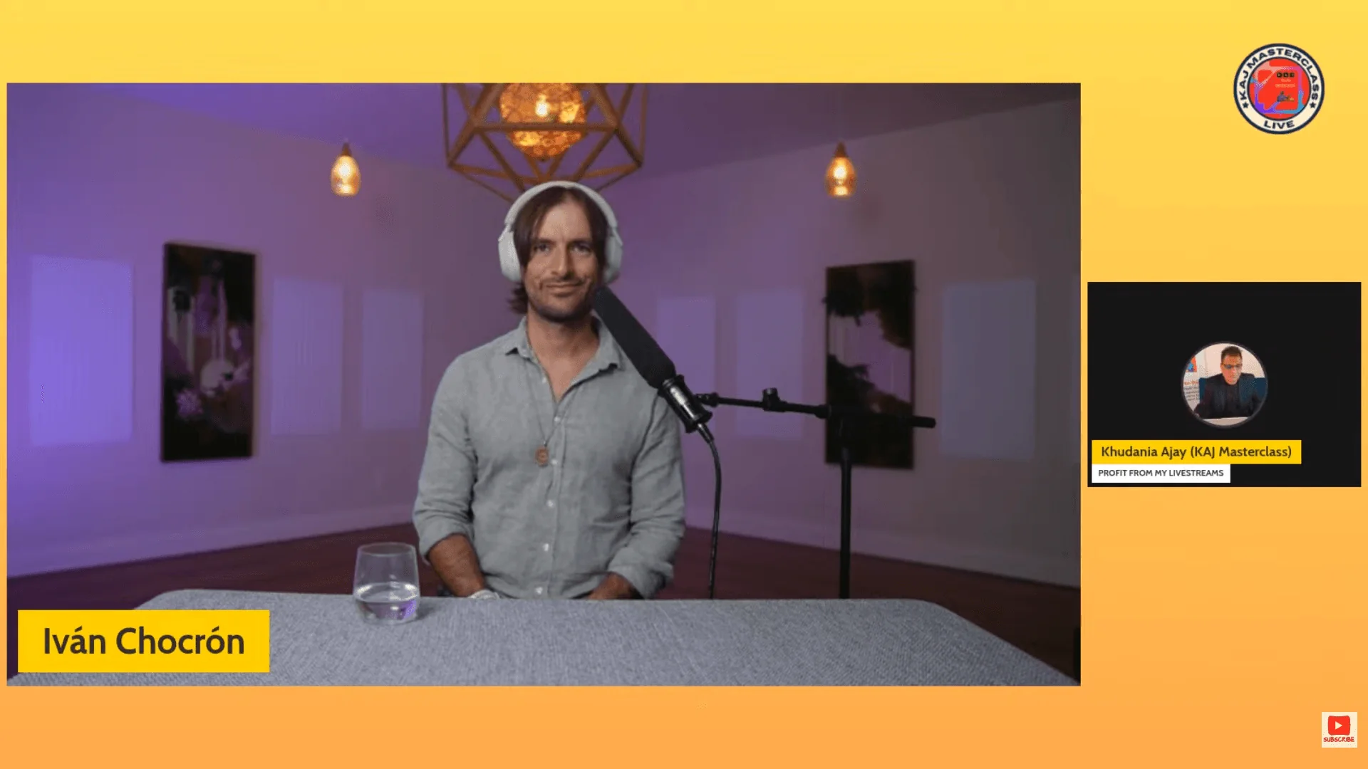 Iván on a podcast